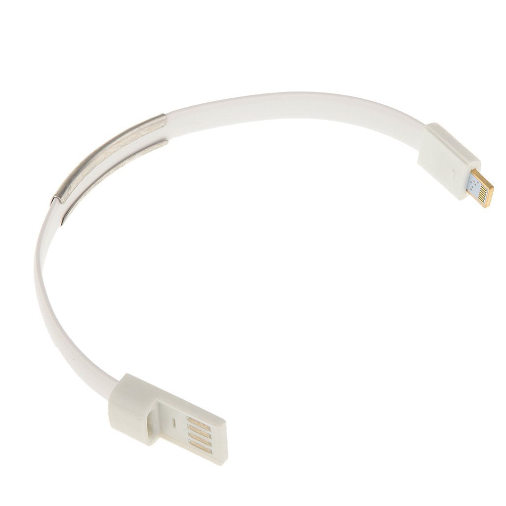 Bracelet Chargeur Silicone Blanc – Câble Lightning Discret pour iPhone