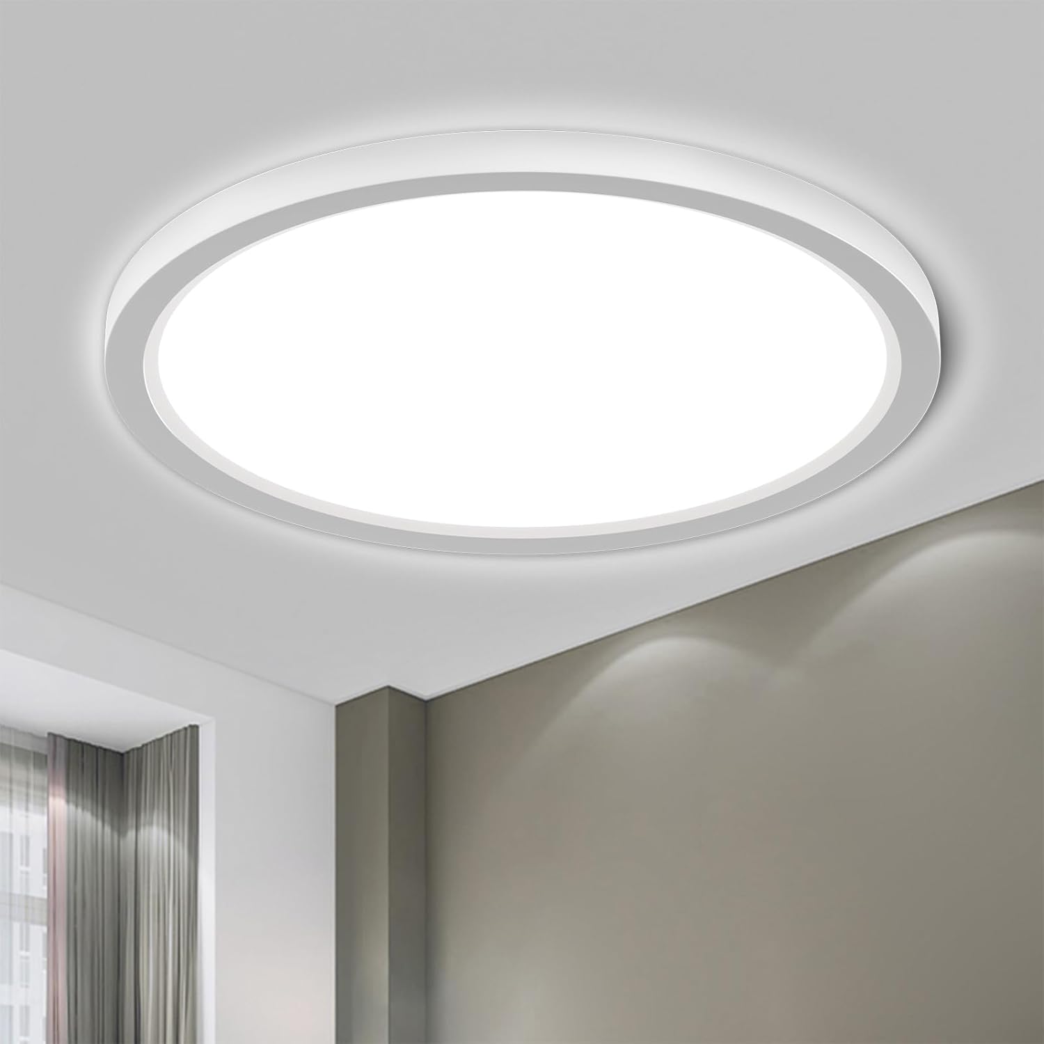 Plafonnier LED Ultra Plat 18W – Éclairage Puissant 6000K Étanche IP44 pour Salle de Bain & Intérieur Moderne