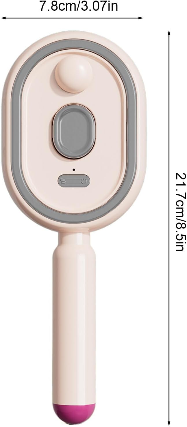 Brosse Électrique Vibrante avec Spray – Lumière Rouge & Massage Cuir Chevelu