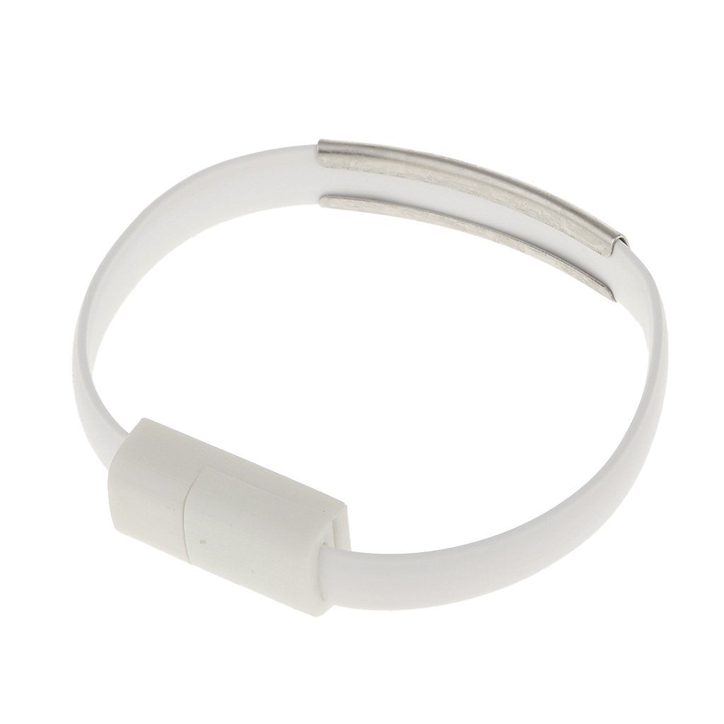 Bracelet Chargeur Silicone Blanc – Câble Lightning Discret pour iPhone