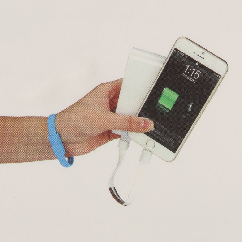 Bracelet Chargeur Silicone Blanc – Câble Lightning Discret pour iPhone