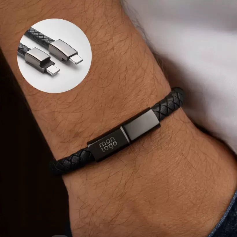 Bracelet Câble Chargeur “Tressy” – Élégant, Pratique & Toujours Chargé