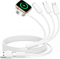Câble Chargeur 4-en-1 pour Apple Watch & iPhone – USB Multi-Connecteurs