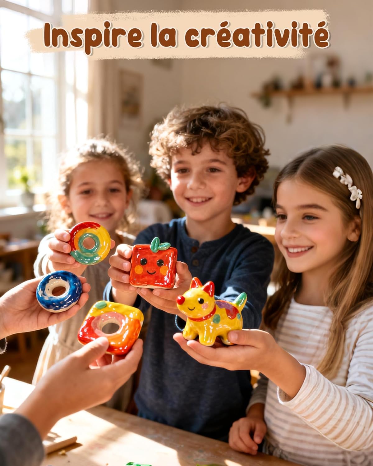 Kit Poterie Adulte Premium – Argile Autodurcissante + Peinture & Vernis Brillant