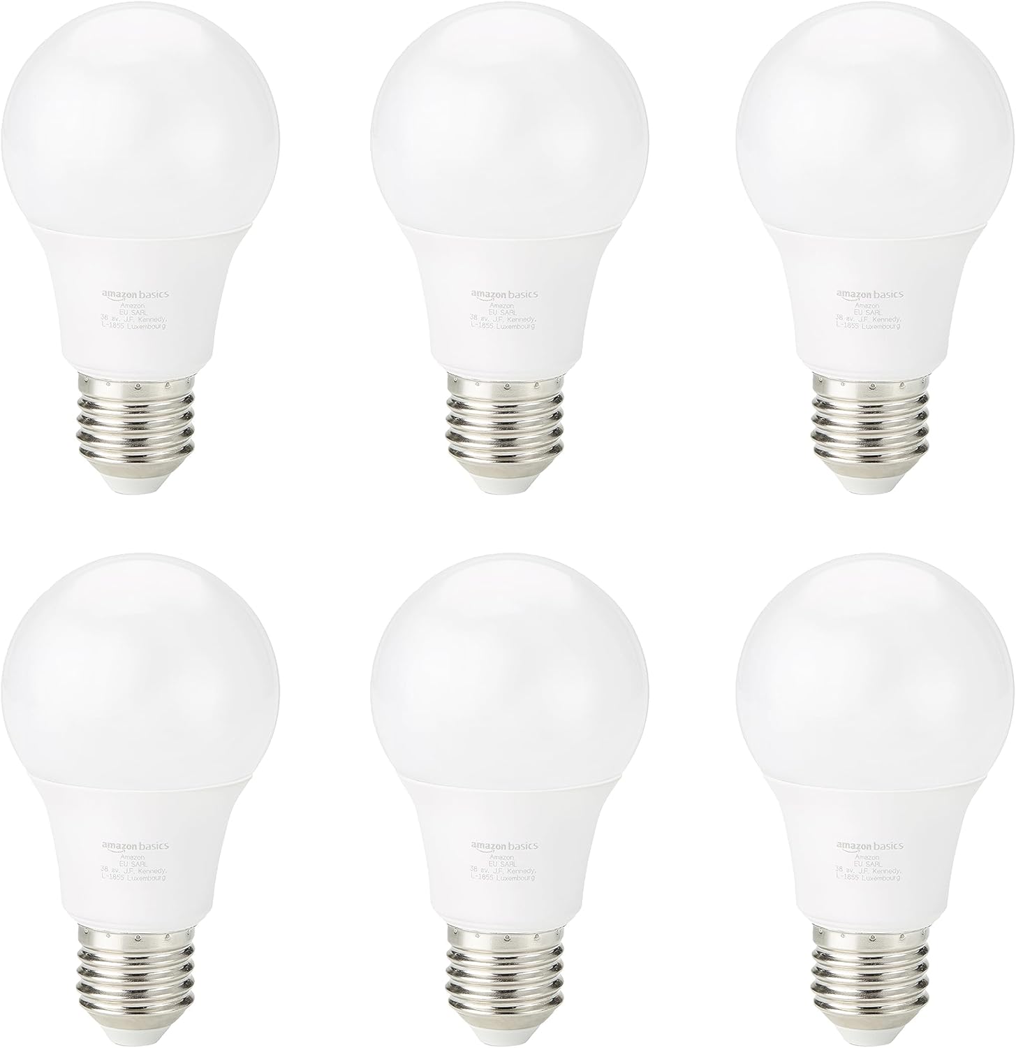 Lot de 6 Ampoules LED E27 8W (Équivalent 60W) – Éclairage Blanc Chaud Économique & Longue Durée