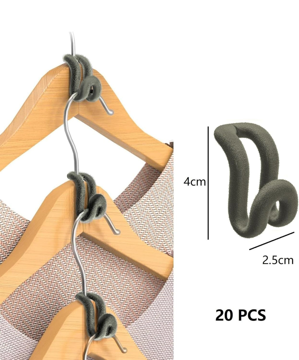 Crochets Cintres Velours Antidérapants – Organisation Premium & Sans Glisse