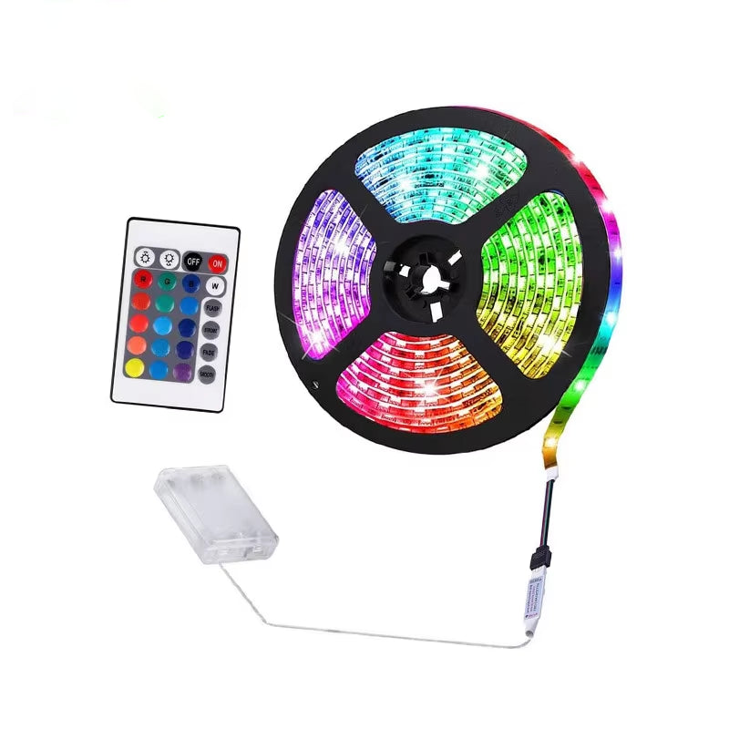 Bande LED RGB à Piles avec Télécommande – Éclairage Ambiance Multicolore Sans Fil