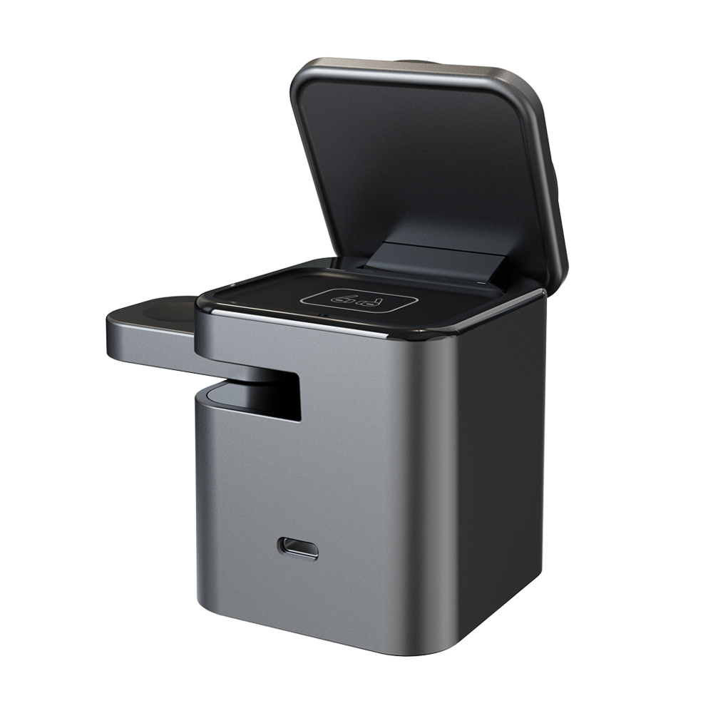 Chargeur Magnétique 3-en-1 Pliable 15W – Station Rapide en Aluminium