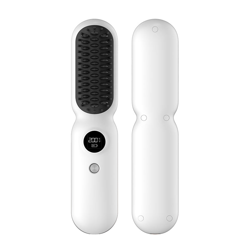 Brosse Lissante Sans Fil USB – Mini Peigne Chauffant pour Cheveux & Barbe