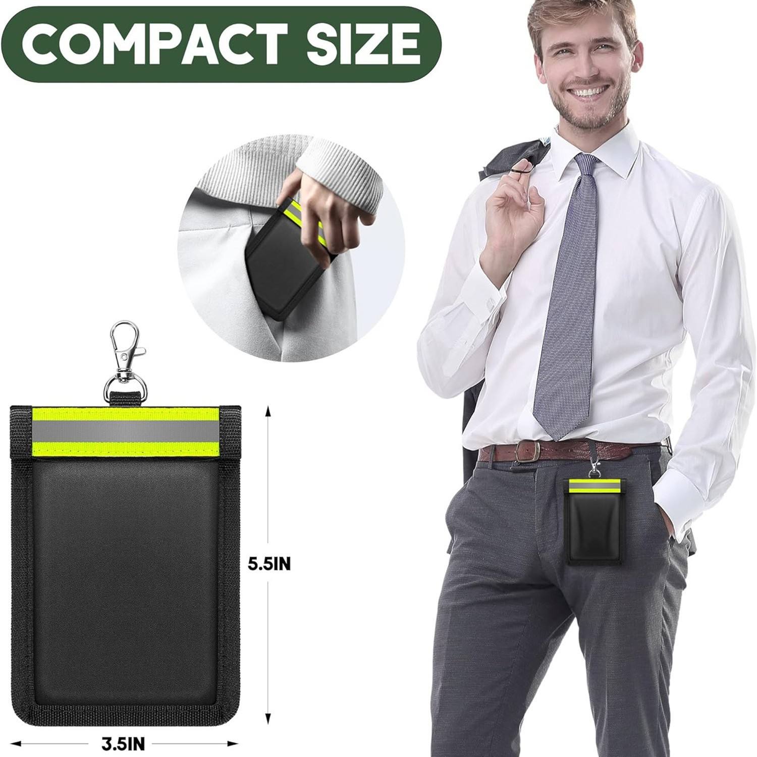 Pochette Anti-Signaux Compacte – Protection RFID & Anti-Ondes