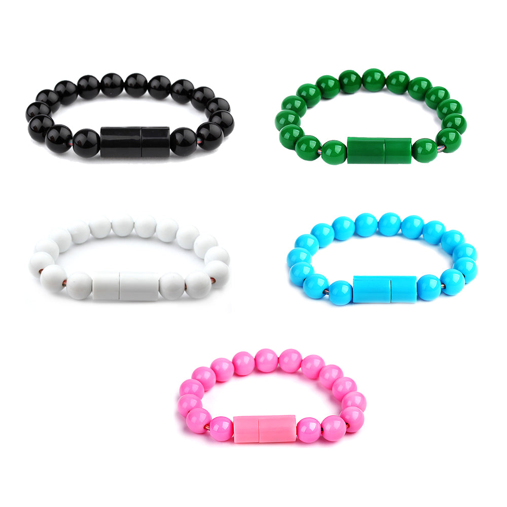 Bracelet Chargeur Perlé USB – Fun, Coloré & Toujours Connecté