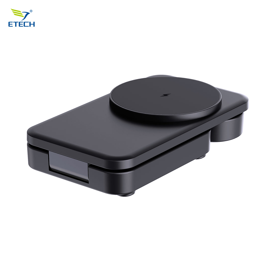 Station de Charge Magnétique 3-en-1 15W – Écran LED & Port Type-C