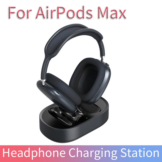 Headphone Charging Station for AirPods Max Magnetic Headset Charger Dock USB-C with Dual Connectors Headphones Accessories