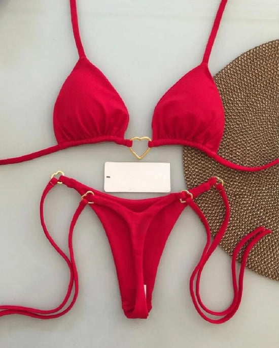 RUOTONSEPT Sexy Halter Solid color Bikini Set Women&