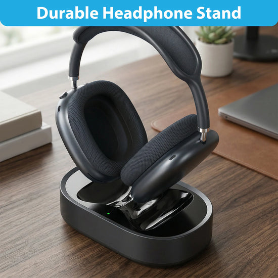 Headphone Charging Station Fit for AirPods Max Headphones Accessories Desktop Headset Holder with Dual Connectors Anti-Scratch