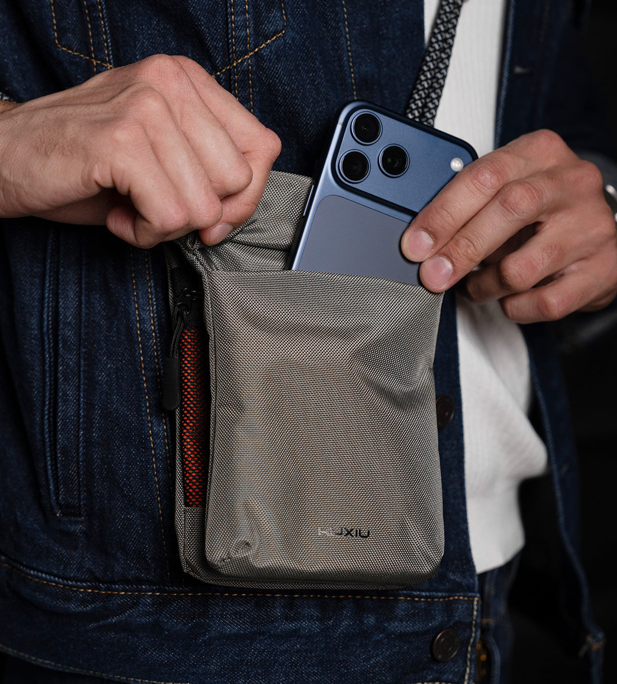 Sac intelligent KUXIU Shield – protection RFID, imperméable et anti-coupure – couleur kaki